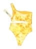 Devon Windsor Tie-dye Yellow Orange Swimsuit Bottoms Size M - photo 2