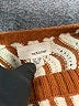 The Korner Chevron-herringbone Brown Pullover Sweater Size S - photo 7