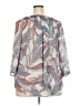 Chaps 100% Polyester Gray 3/4 Sleeve Blouse Size 2X - photo 2