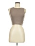 Pull&Bear Tan Sleeveless T-Shirt Size M - photo 1