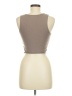 Pull&Bear Tan Sleeveless T-Shirt Size M - photo 2