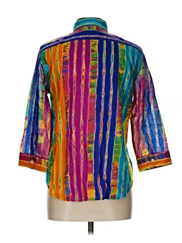 Lauren by Ralph Lauren 3/4 Sleeve Button-Down Shirt (view 2)