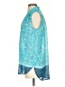 Tacera 100% Polyester Blue Sleeveless Blouse Size S - photo 5
