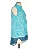 Tacera 100% Polyester Blue Sleeveless Blouse Size S - photo 4