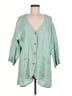 Flax 100% Linen Teal Blazer Size (M) - photo 1
