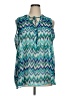 Violet & Claire 100% Polyester Teal Sleeveless Blouse Size 1X - photo 1