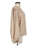 Gibson Look Animal Print Tan Long Sleeve Blouse Size M - photo 4