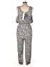 Assorted Brands 100% Cotton Chevron-herringbone Gray White Jumpsuit Size S - photo 2