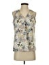 Calvin Klein 100% Polyester Gray Sleeveless Blouse Size S - photo 1