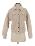 Which We Want 100% Polyester Solid Tan Jacket Size S - photo 1