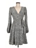 Donna Morgan 100% Polyester Tweed Silver Cocktail Dress Size 8 - photo 1