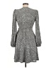 Donna Morgan 100% Polyester Tweed Silver Cocktail Dress Size 8 - photo 2