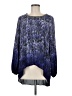 Alfani 100% Polyester Blue 3/4 Sleeve Blouse Size 8 - photo 1