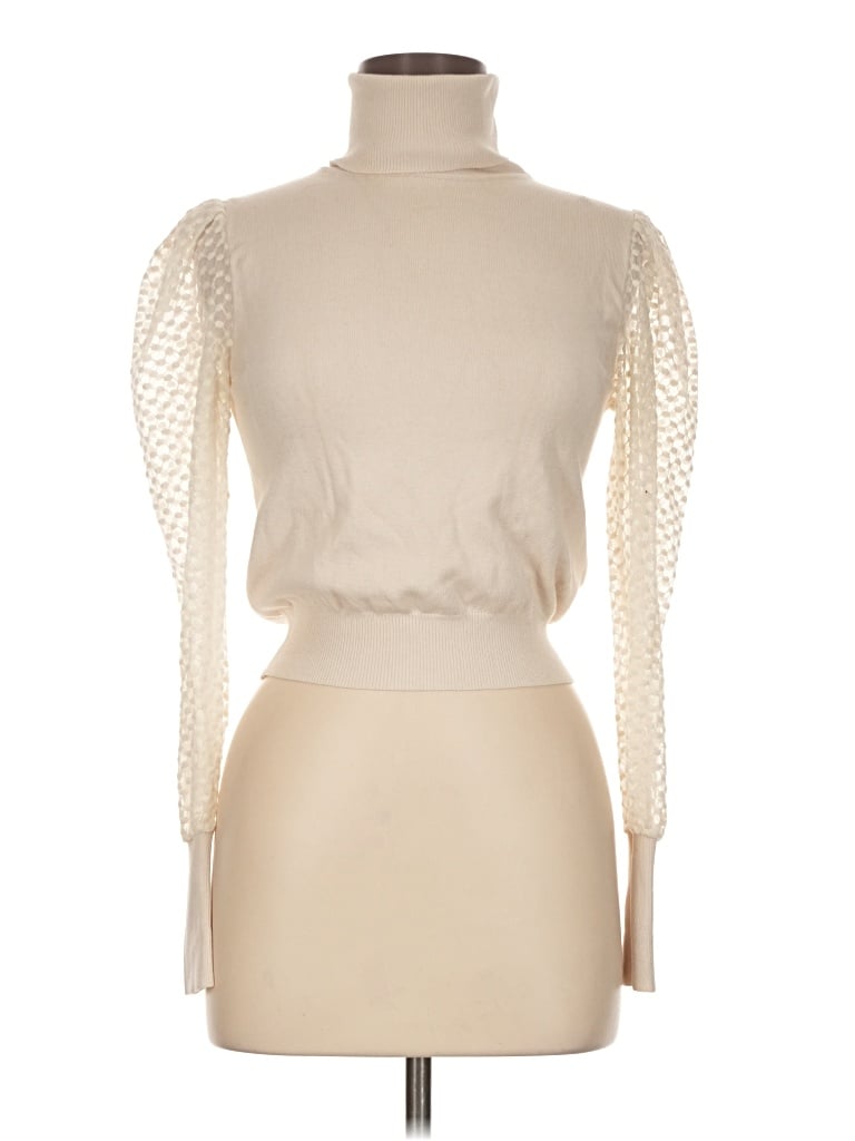 Pre-owned Zara Turtleneck Sweater In Ivory