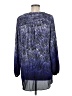 Alfani 100% Polyester Blue 3/4 Sleeve Blouse Size 8 - photo 2