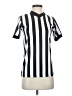 Assorted Brands Stripes Silver Short Sleeve Turtleneck Size S - photo 1