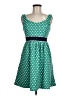 Judith March 100% Polyester Polka Dots Green Casual Dress Size M - photo 1