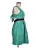 Judith March 100% Polyester Polka Dots Green Casual Dress Size M - photo 4