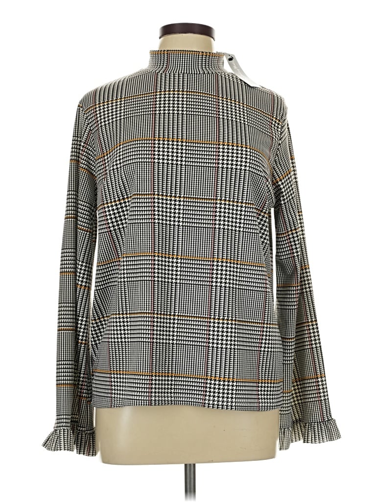 Pre-owned Simplee Long Sleeve Blouse In Brown