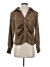 AaKaa 100% Polyester Paisley Brown Long Sleeve Blouse Size S - photo 1