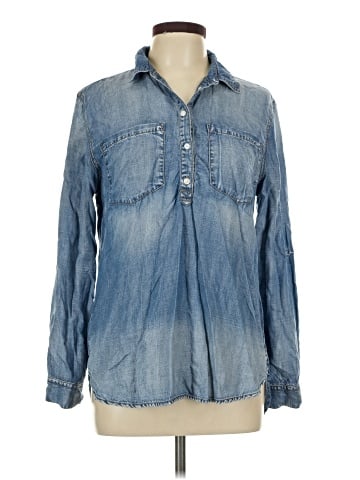 SNEAK PEEK Long Sleeve Button-Down Shirt (view 1)
