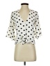 1.State 100% Polyester Polka Dots Ivory 3/4 Sleeve Blouse Size S - photo 1