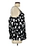 Just 100% Viscose Animal Print Black Sleeveless Blouse Size L - photo 4