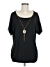 First Love Black Short Sleeve Top Size 6 - photo 1