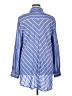 Max Studio 100% Rayon Stripes Blue Long Sleeve Button-Down Shirt Size XL - photo 2