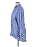 Max Studio 100% Rayon Stripes Blue Long Sleeve Button-Down Shirt Size XL - photo 5