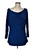 Nine West Blue 3/4 Sleeve Top Size L - photo 1