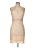 Main Strip 100% Polyester Tan Cocktail Dress Size L - photo 1