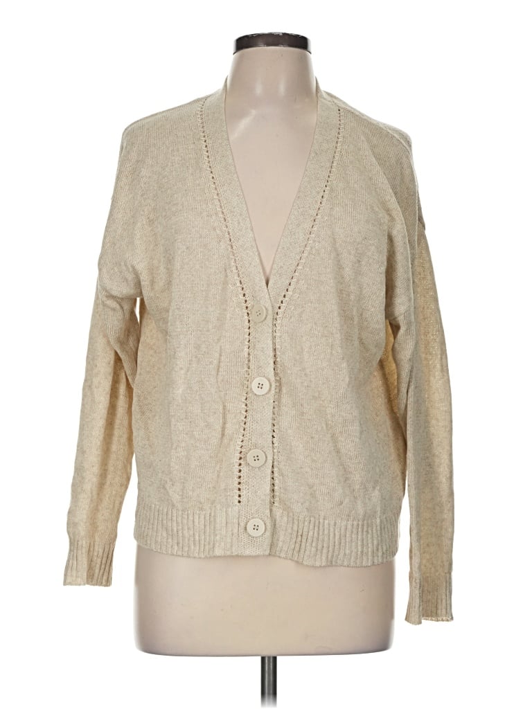 Pre-owned Max Studio Cardigan Sweater In Tan