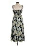 Lulus 100% Polyester Tropical Gray Cocktail Dress Size L - photo 2