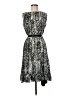 Sandra Darren 100% Polyester Animal Print Gray Cocktail Dress Size 8 - photo 1