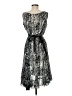 Sandra Darren 100% Polyester Animal Print Gray Cocktail Dress Size 8 - photo 2