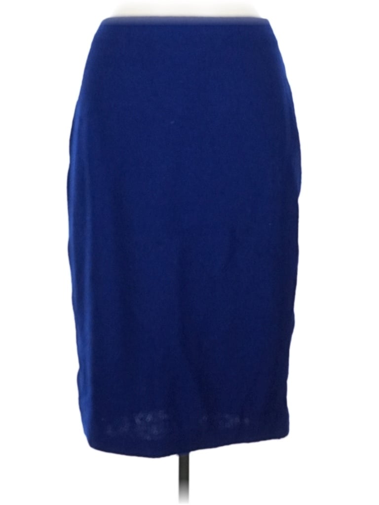 Pre-owned St. John Collection By Marie Gray Wool Skirt In Blue