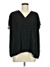 Pleione 100% Polyester Black 3/4 Sleeve Blouse Size M - photo 1