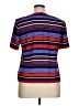 Kasper A.S.L. 100% Polyester Stripes Red Short Sleeve Top Size 14 - photo 2