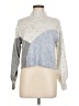Studio 19 Color Block Silver Turtleneck Sweater Size M - photo 1
