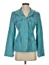 Adolfo Dominguez 100% Polyester Solid Teal Blue Jacket Size P (petite) - photo 1