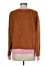 Maeve Color Block Brown Pullover Sweater Size M - photo 2
