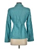 Adolfo Dominguez 100% Polyester Solid Teal Blue Jacket Size P (petite) - photo 2