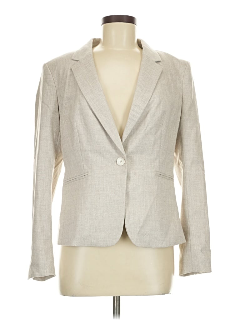 Pre-owned H&m Blazer Jacket In Ivory