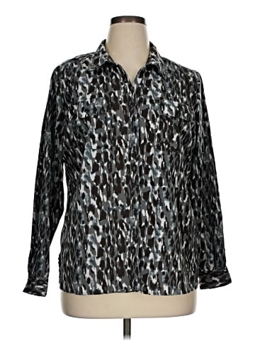 NY Collection Long Sleeve Blouse (view 1)