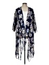 Lularoe 100% Polyester Blue Kimono Size L - photo 1
