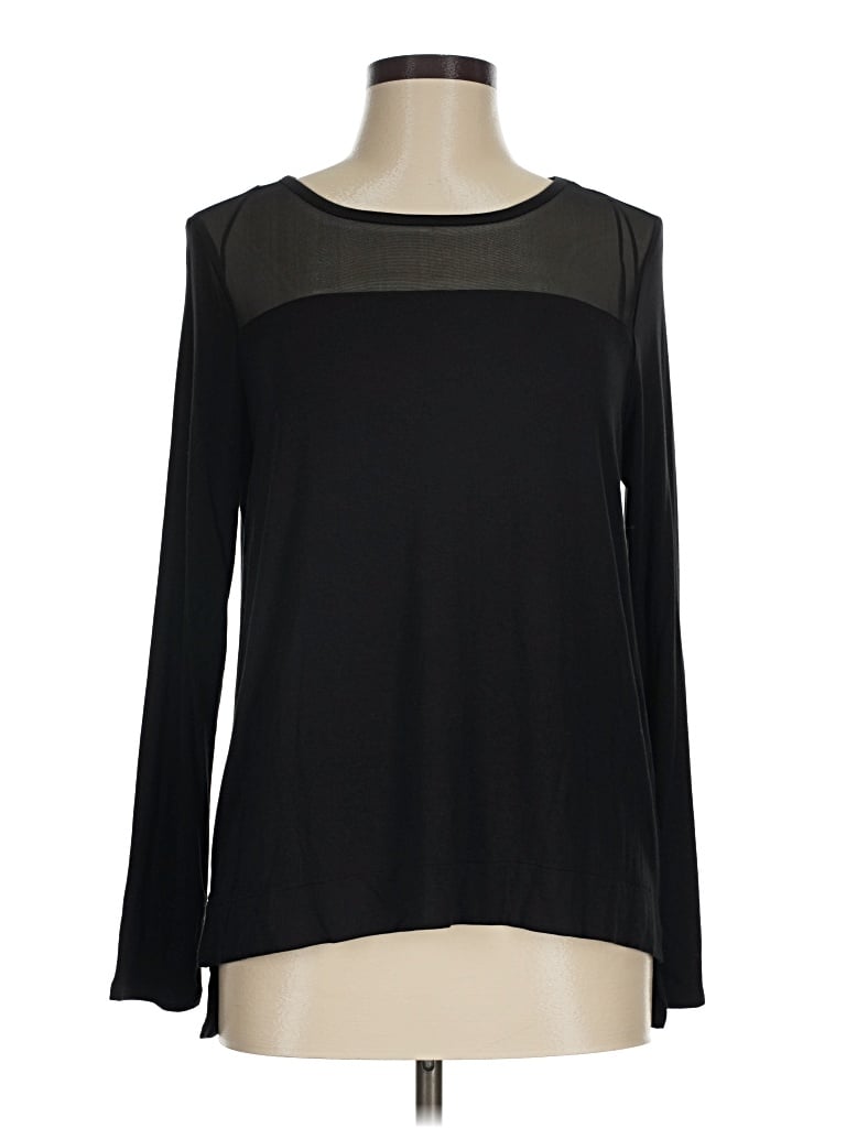 Pre-owned Tahari Long Sleeve T-shirt In Black