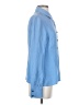 St. John 100% Silk Blue Long Sleeve Silk Top Size 4 - photo 4