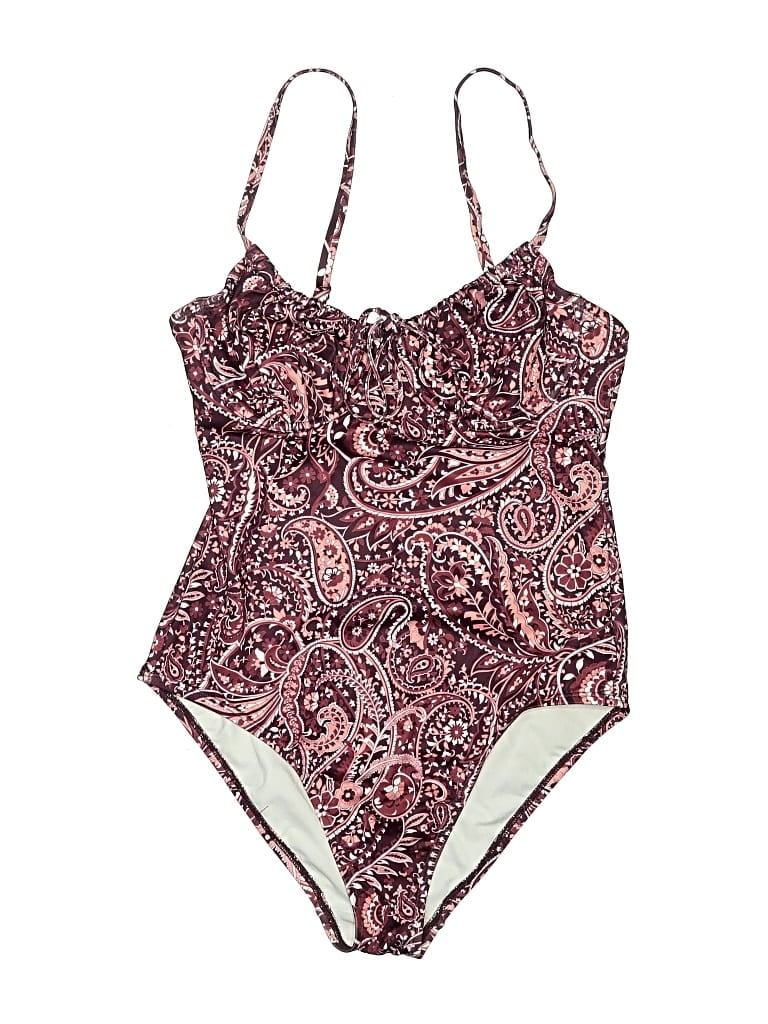 Pre-owned Kona Sol One Piece Swimsuit In Burgundy