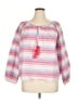 J.Crew Stripes Pink 3/4 Sleeve Blouse Size XL - photo 1
